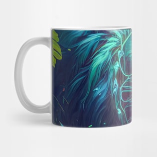 Lion Animal Portrait Painting Wildlife Outdoors Adventure Mug